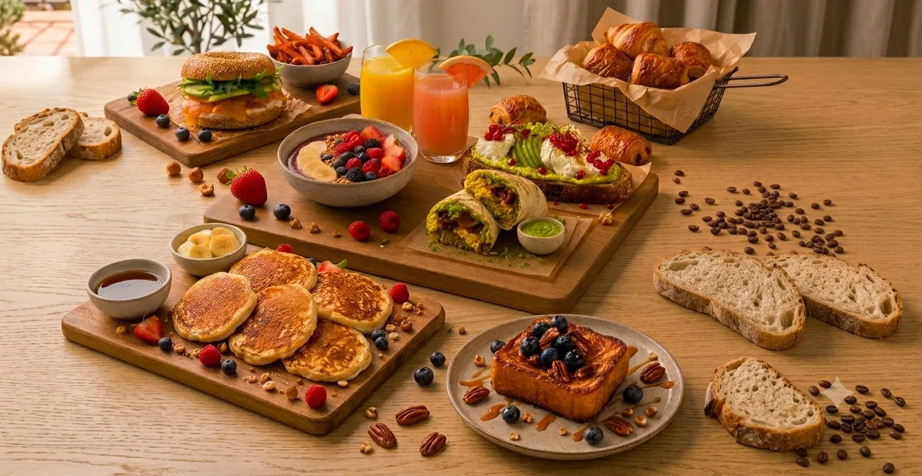 Petit-déjeuner luxueux livré à domicile